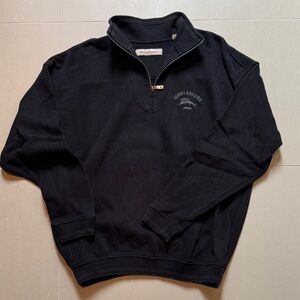 Tommy Bahama Black Mens half-zip sweatshirt